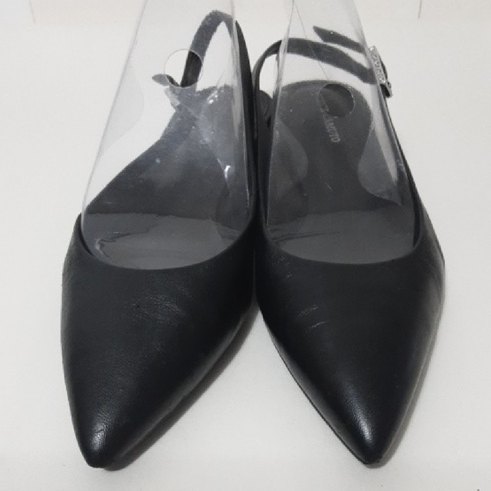 Vince Camuto Jesander Career Black Leather Slingback‎ Women's Shoes